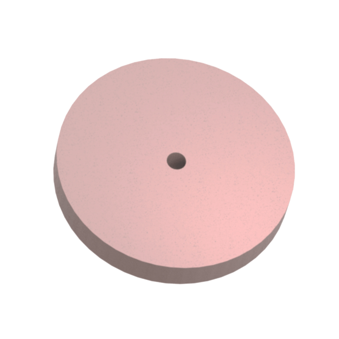 RUEDA DE HULE ROSA, GRANO FINO (PIEZA)