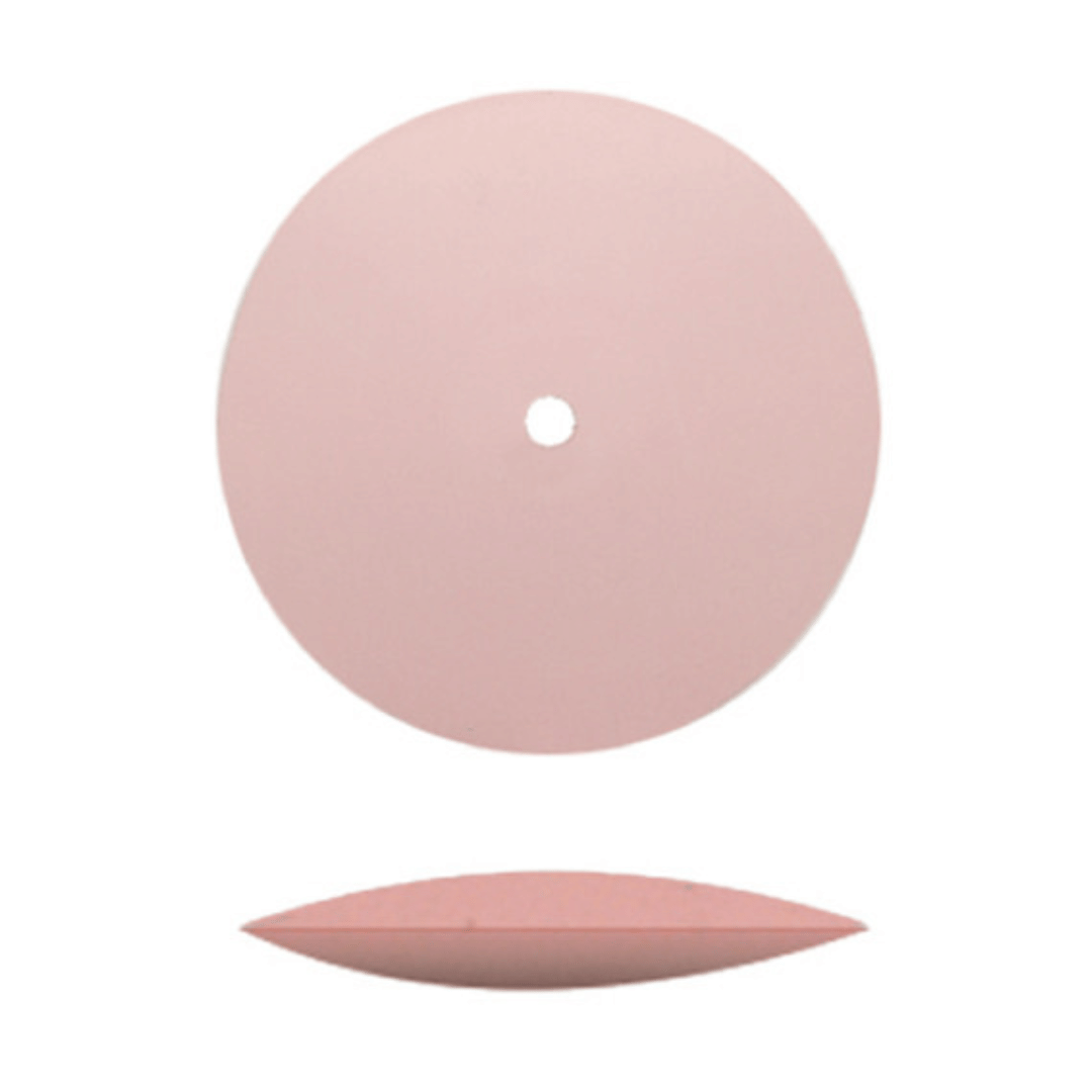 LENTEJA DE HULE ROSA PARA PORCELANA, GRANO MEDIO (1 PZA)